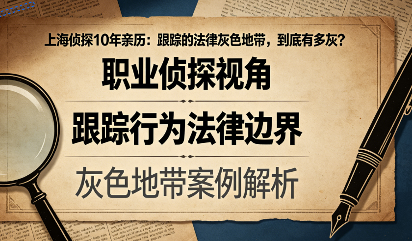 跟踪行为的法律灰色地带 深夜上海街头,侦探隐蔽跟踪背影