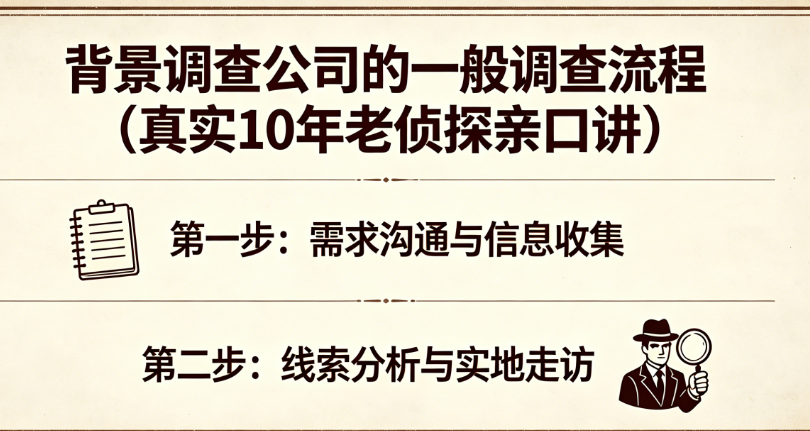 背景调查公司的一般调查流程（真实10年老侦探亲口讲）