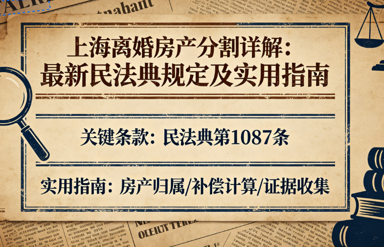 上海离婚房产分割详解：最新民法典规定及实用指南
