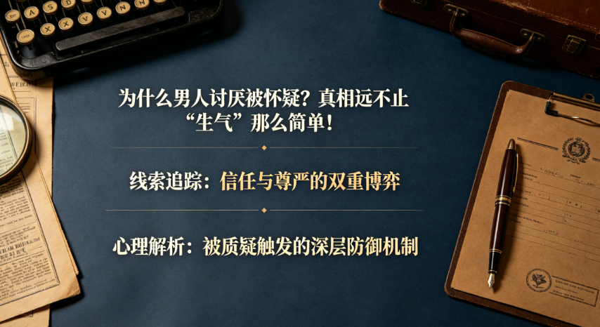 为什么男人讨厌被怀疑？真相远不止“生气”那么简单！