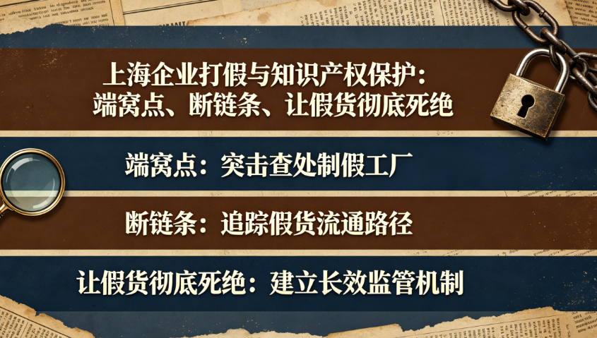 上海企业打假与知识产权保护:端窝点、断链条、让假货彻底死绝